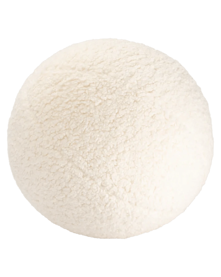 Ball Cushion, Cream White - Le Petit Marché Home Furniture