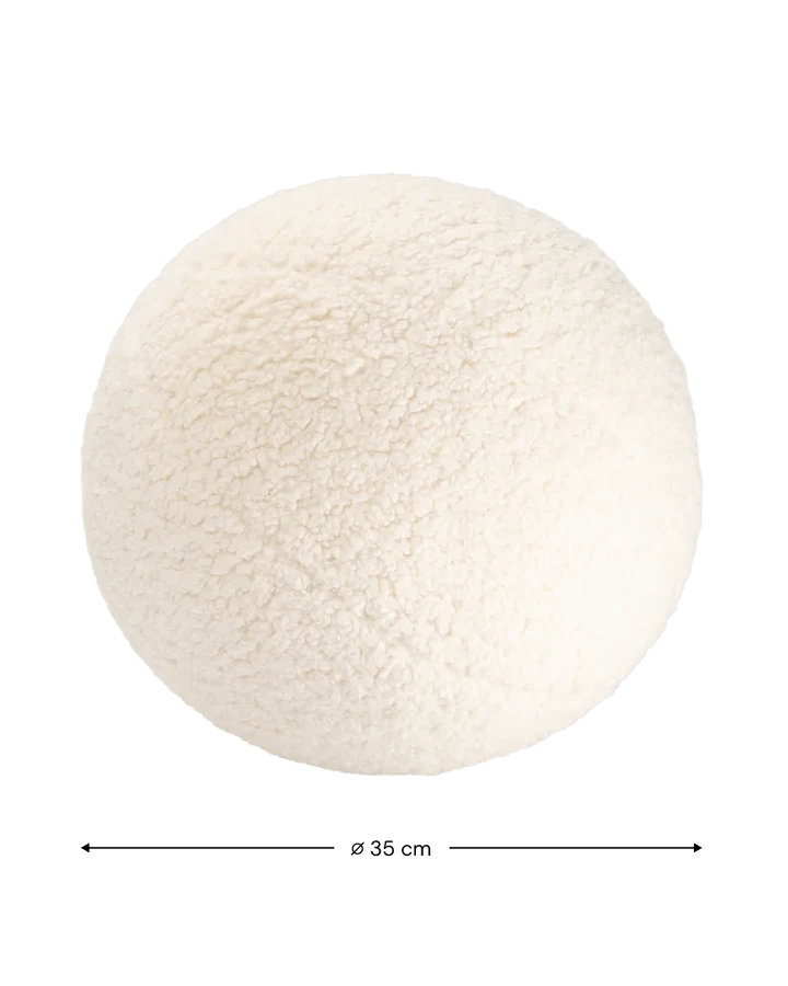 Ball Cushion, Cream White - Le Petit Marché Home Furniture