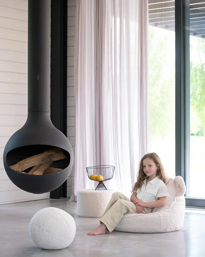 Ball Cushion, Cream White - Le Petit Marché Home Furniture