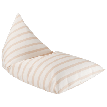 Big Beanbag Lounger, Beige Stripes - Le Petit Marché Home Furniture