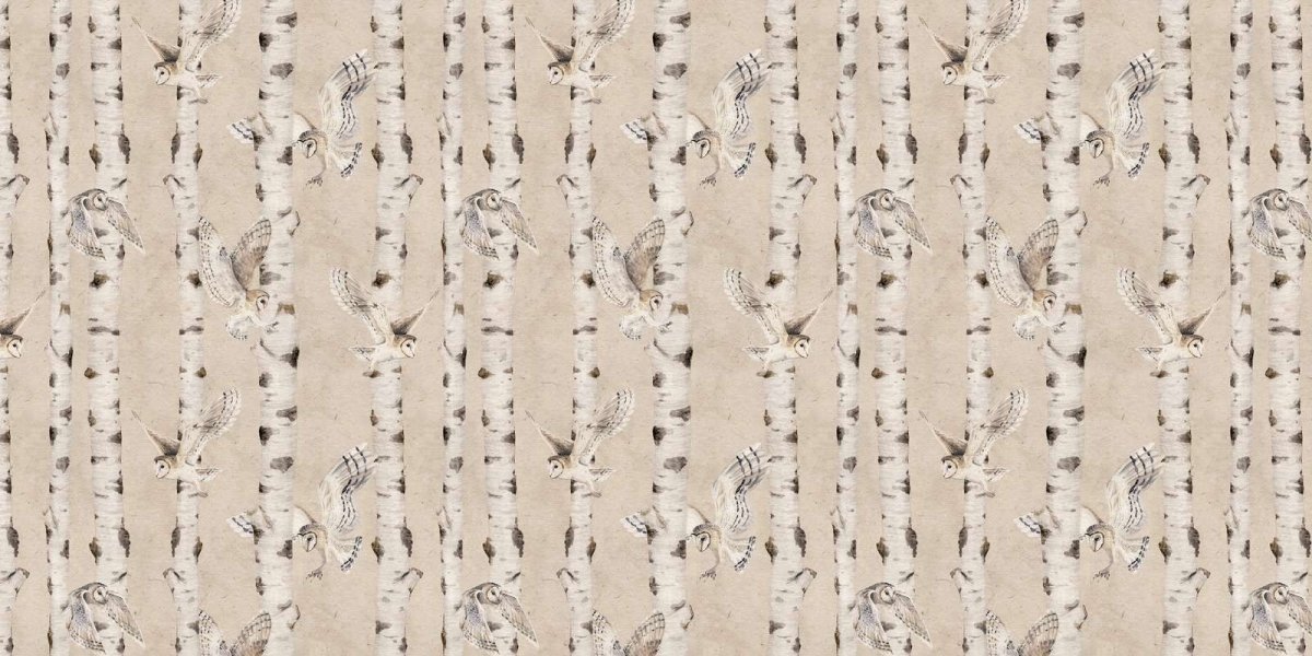 Birch and Owls - Beige - Le Petit Marché Home Furniture