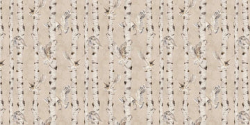 Birch and Owls - Beige - Le Petit Marché Home Furniture