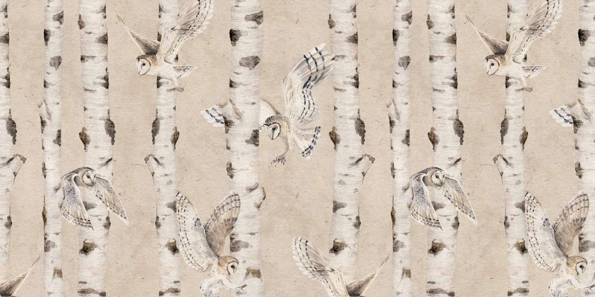 Birch and Owls - Beige - Le Petit Marché Home Furniture