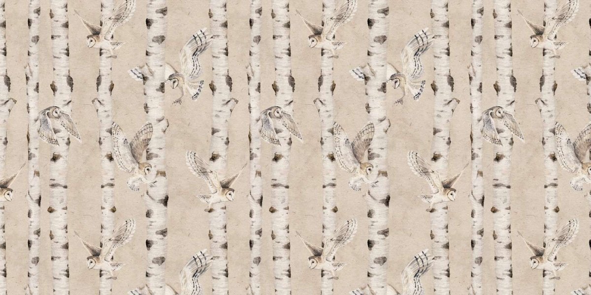 Birch and Owls - Beige - Le Petit Marché Home Furniture