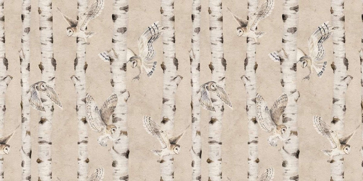 Birch and Owls - Beige - Le Petit Marché Home Furniture