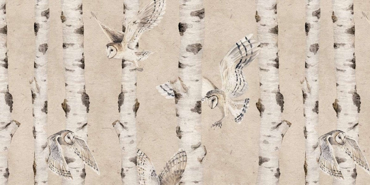 Birch and Owls - Beige - Le Petit Marché Home Furniture