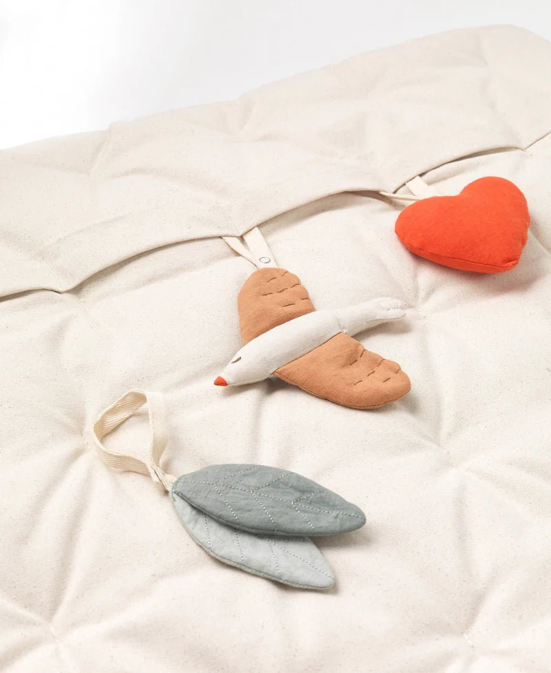 Embroidered Play Mattress, Songbirds SOH - Le Petit Marché Home Furniture