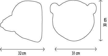 Head, Basile the Polar Bear - Le Petit Marché Home Furniture