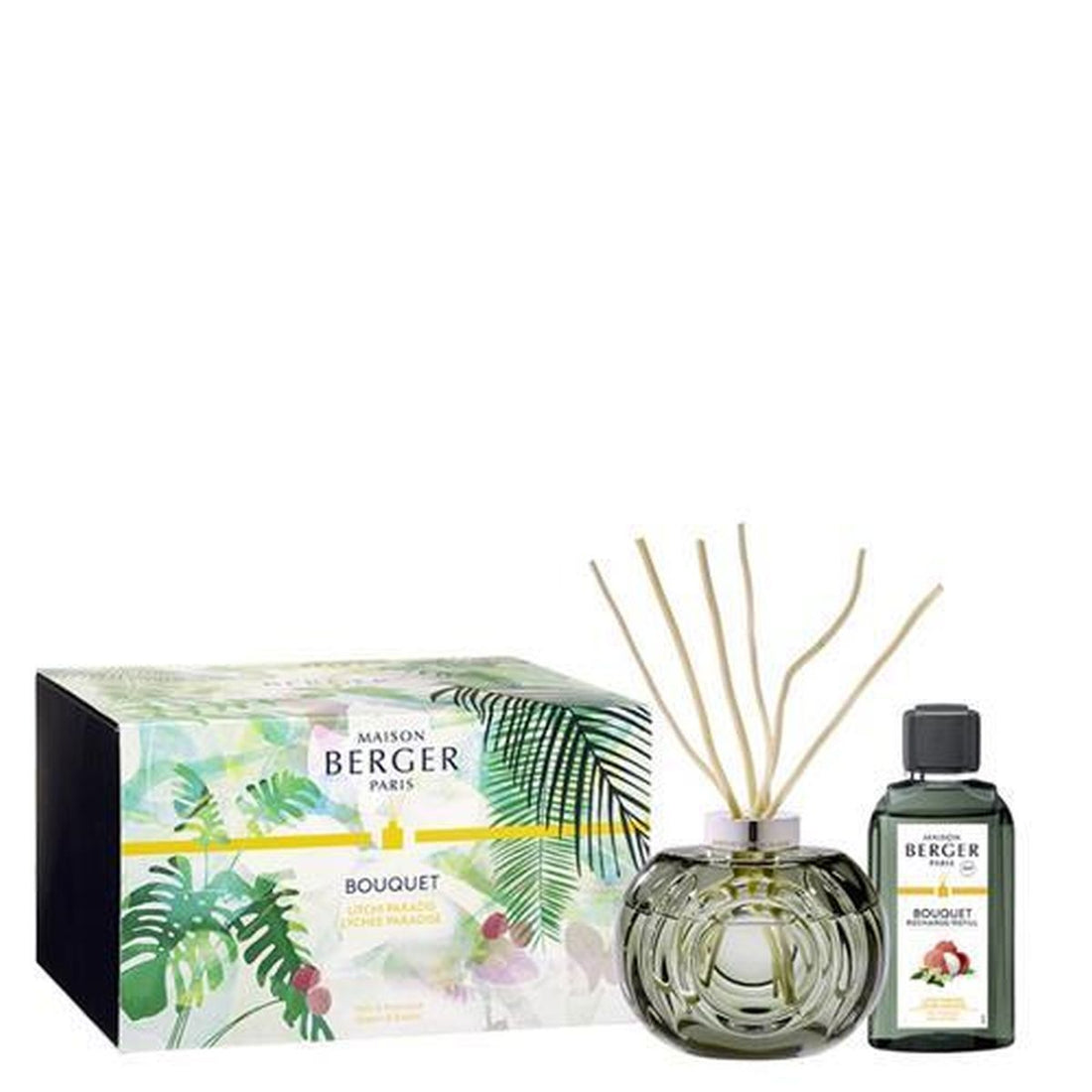Lampe Gift Set, BQT Immersion Grey with Lychee Paradise Refill 200ml - Le Petit Marché Home Furniture