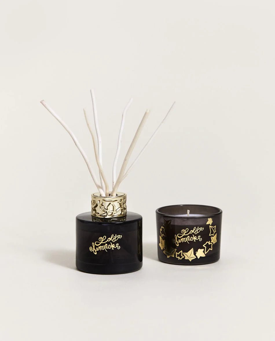 Lampe Gift Set, Lolita Lempicka Perfumed Duo Bouquet & Candle, Black Edition - Le Petit Marché Home Furniture