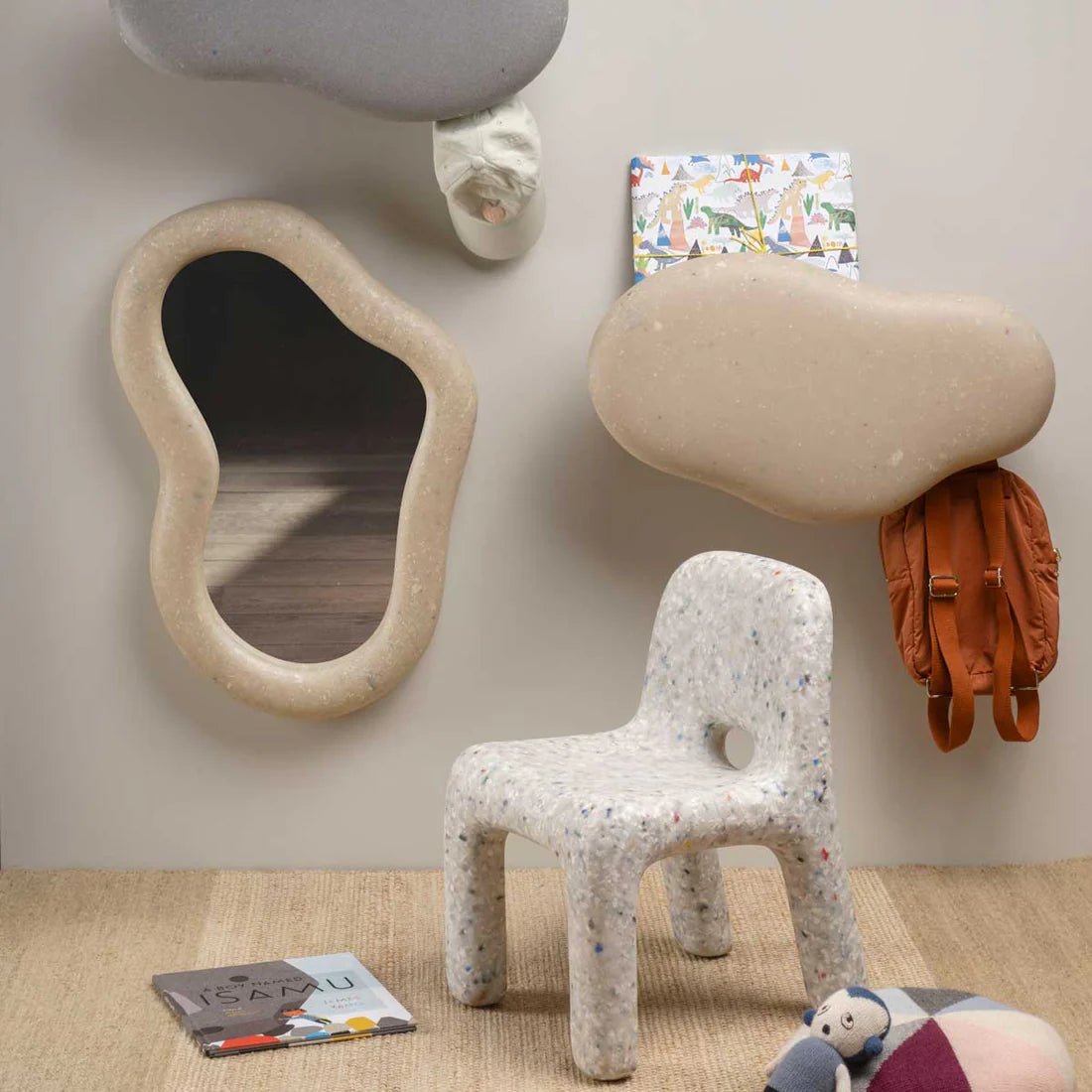Marine Mirror - Faded White - Le Petit Marché Home Furniture
