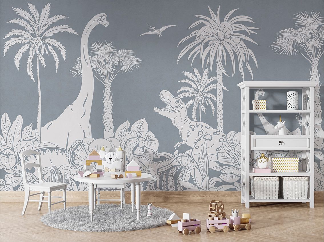 Monochrome Dino - Blue - Le Petit Marché Home Furniture