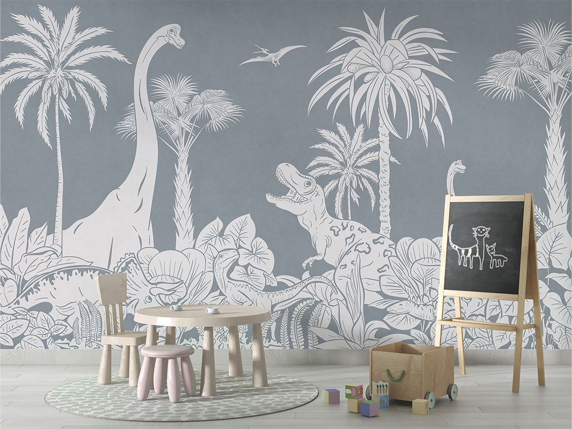 Monochrome Dino - Blue - Le Petit Marché Home Furniture