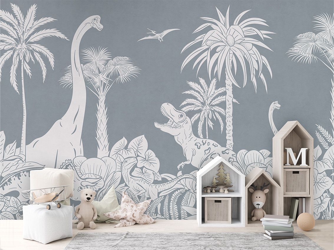 Monochrome Dino - Blue - Le Petit Marché Home Furniture