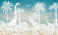 Monochrome Dino - Blue Sky - Le Petit Marché Home Furniture