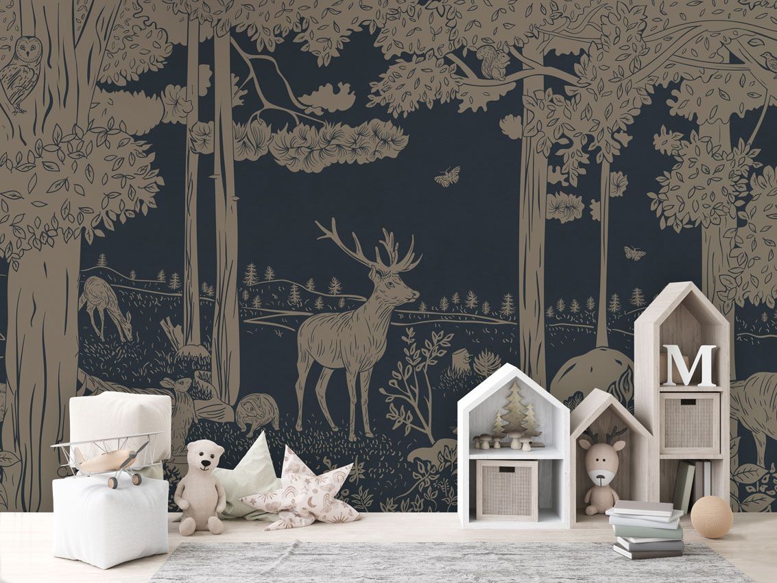Monochrome Forest - Blue Vintage - Le Petit Marché Home Furniture