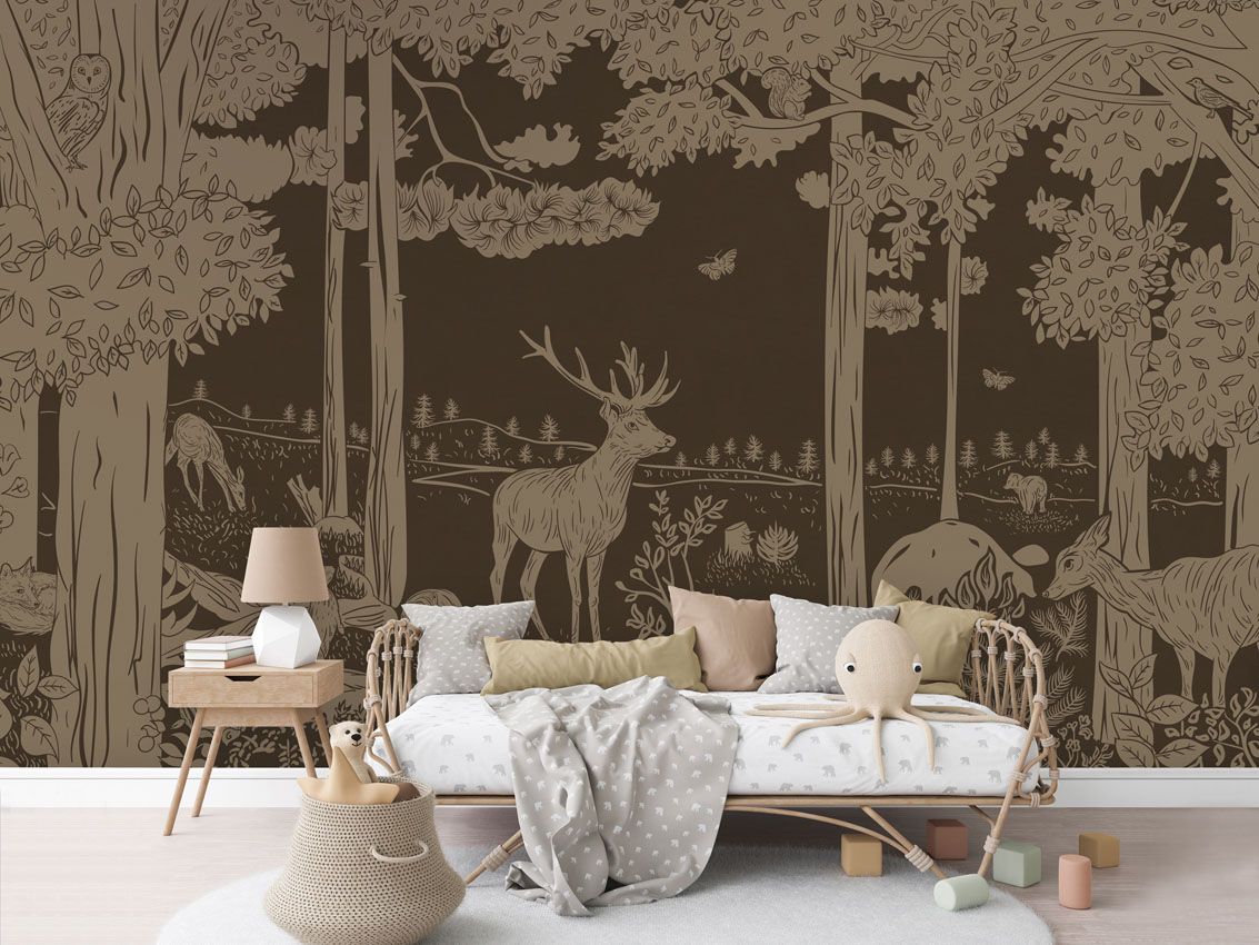 Monochrome Forest - Brown Vintage - Le Petit Marché Home Furniture
