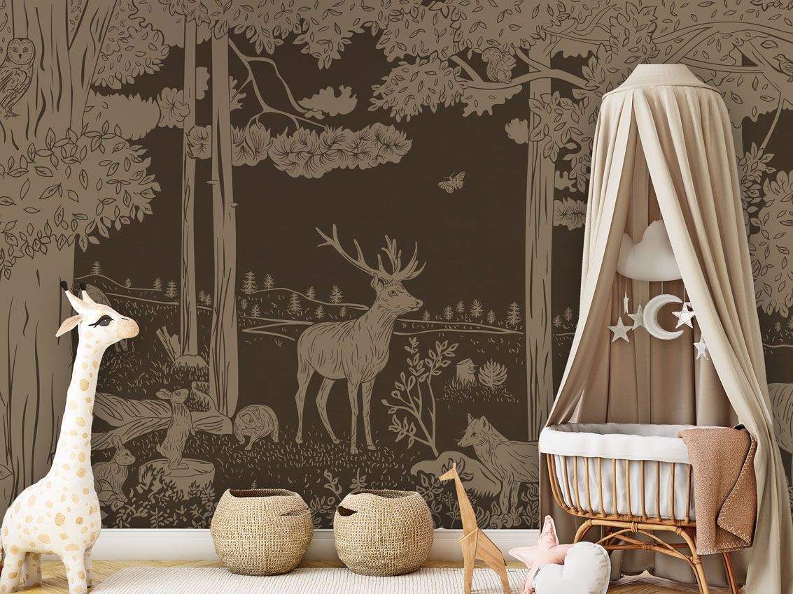 Monochrome Forest - Brown Vintage - Le Petit Marché Home Furniture
