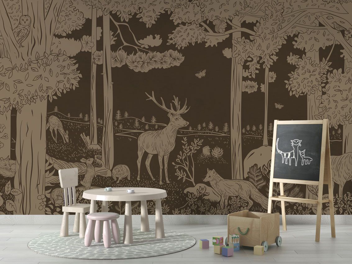Monochrome Forest - Brown Vintage - Le Petit Marché Home Furniture