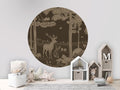 Monochrome Forest - Brown Vintage - Circle - Le Petit Marché Home Furniture