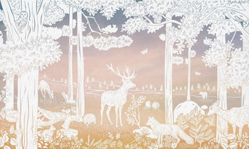 Monochrome Forest - Pink Sky - Le Petit Marché Home Furniture