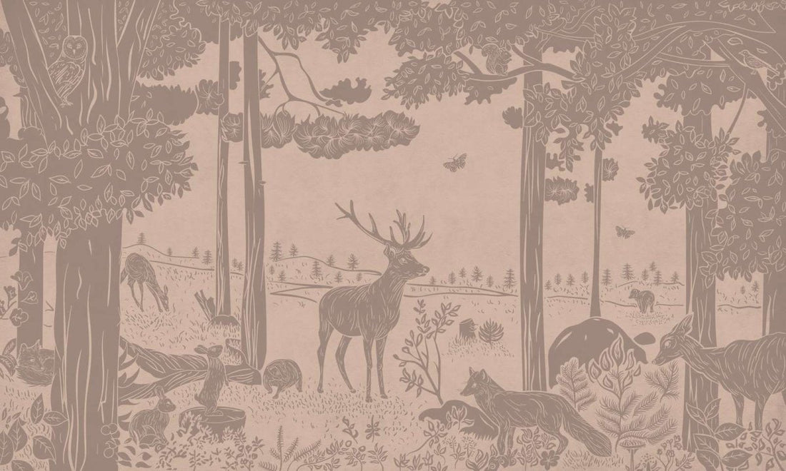 Monochrome Forest - Pink Vintage - Le Petit Marché Home Furniture