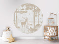 Monochrome Forest - White Vintage - Circle - Le Petit Marché Home Furniture