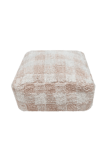 Pouf Vichy Rose - Le Petit Marché Home Furniture