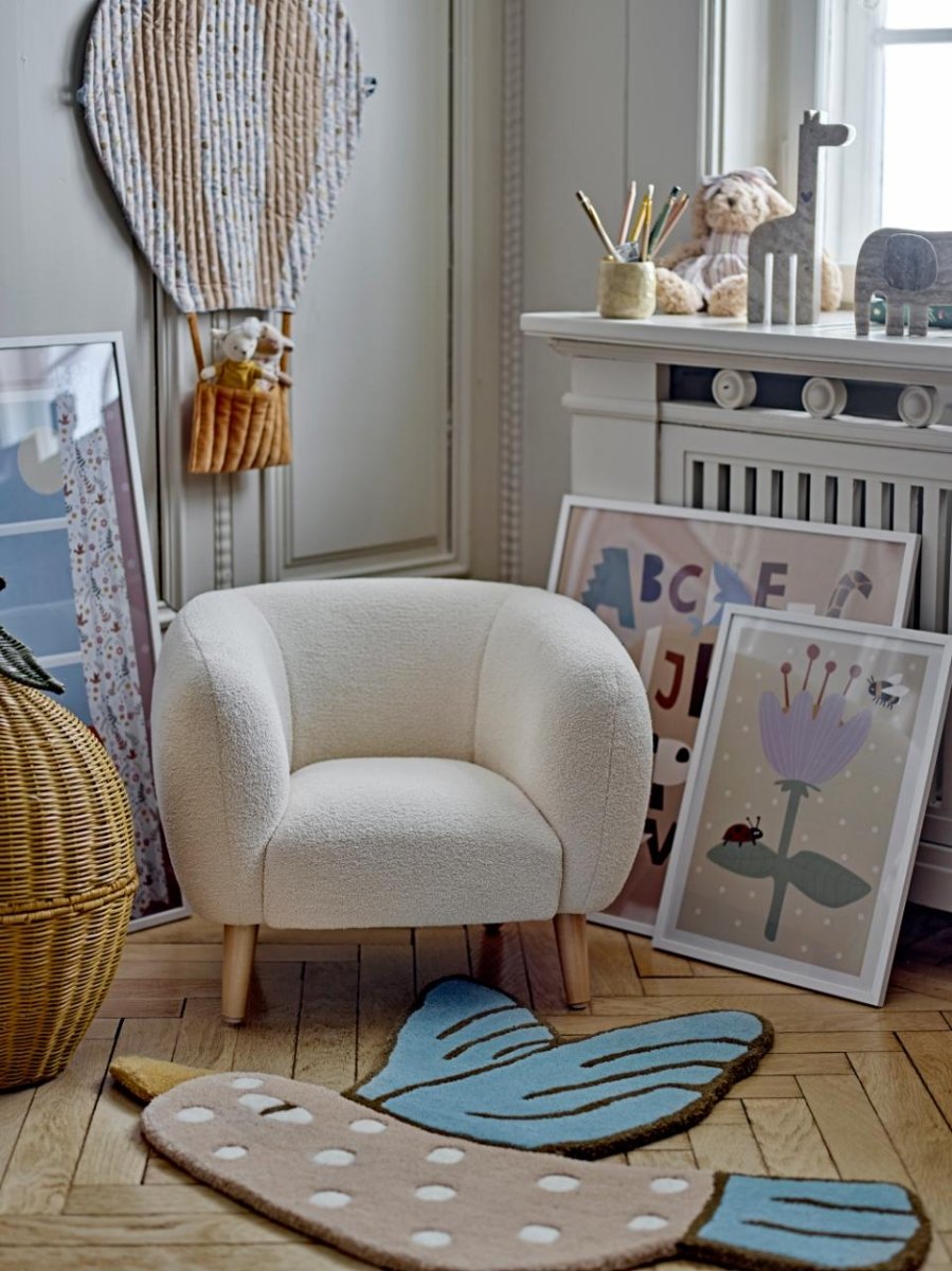 Rug Bird Blue Jay, Blue, Wool - Le Petit Marché Home Furniture