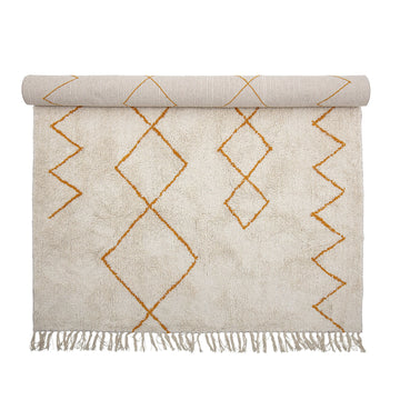 Rug Huso, Yellow, Cotton - Le Petit Marché Home Furniture
