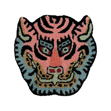 Rug, Rainbow Tiger Face - Le Petit Marché Home Furniture
