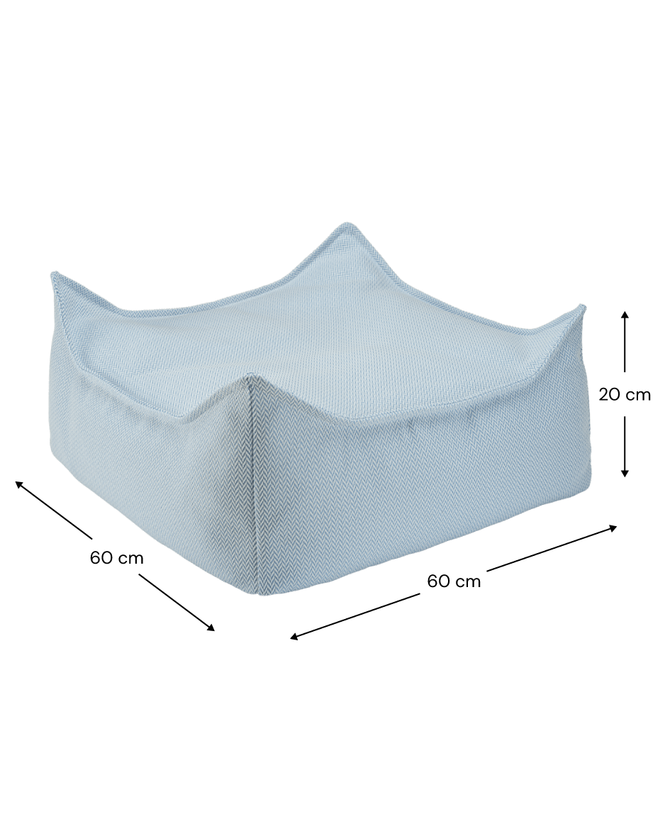 Square Ottoman Outdoor, Azure (Pre - Order) - Le Petit Marché Home Furniture