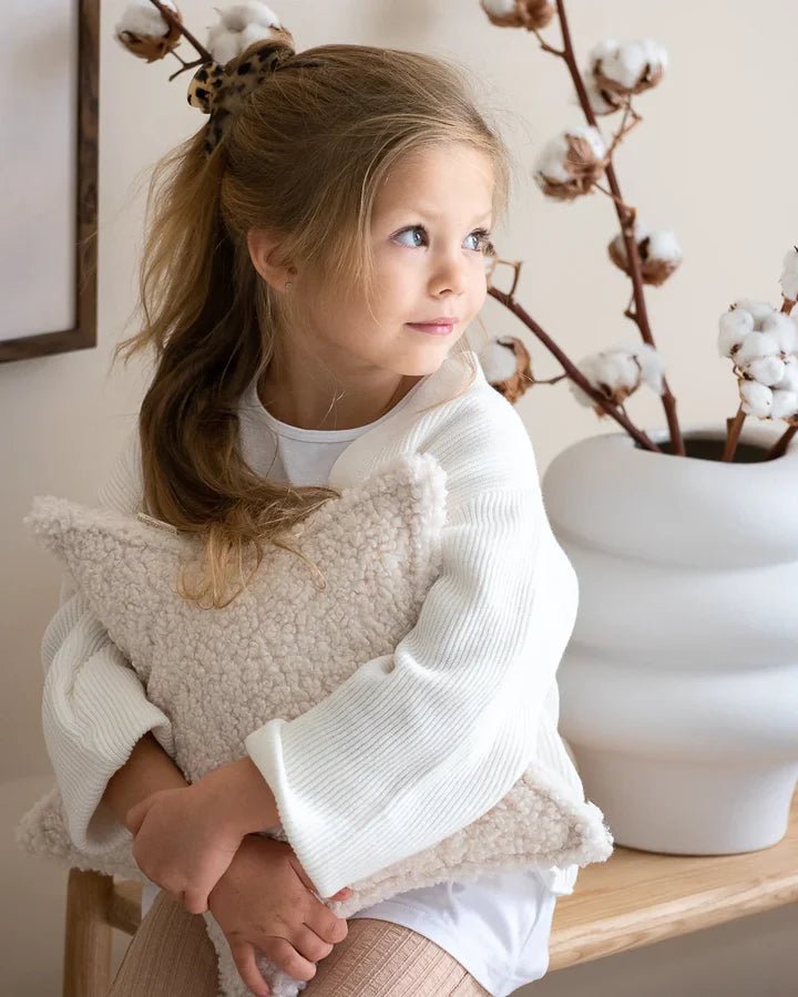 Star Cushion, Cream White - Le Petit Marché Home Furniture