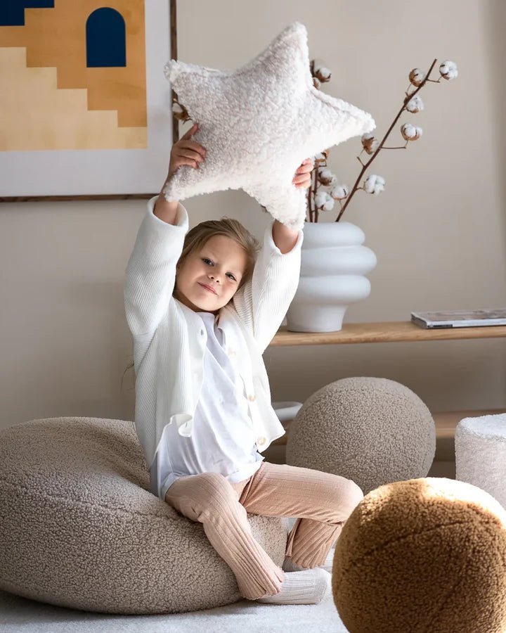 Star Cushion, Cream White - Le Petit Marché Home Furniture