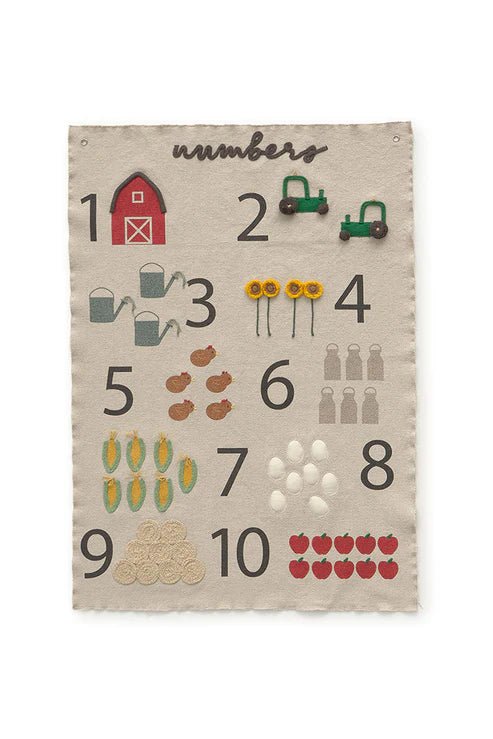 Wall Hanger, Farm Numbers - Le Petit Marché Home Furniture