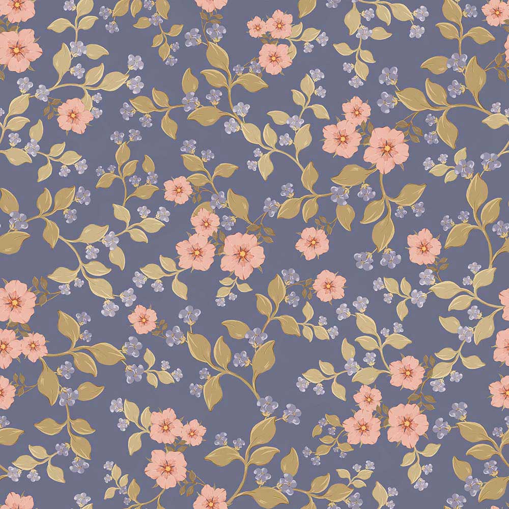 Wallpaper - Antique Floral Fantasy Moon - Le Petit Marché Home Furniture