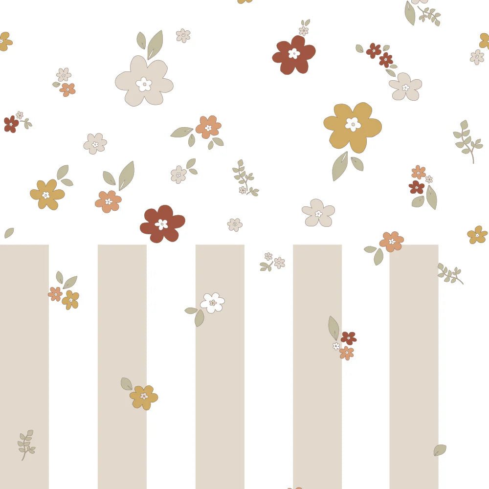 Wallpaper - Boho Meadow and Stripes - Le Petit Marché Home Furniture