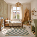 Wallpaper - Check Brown Green - Le Petit Marché Home Furniture