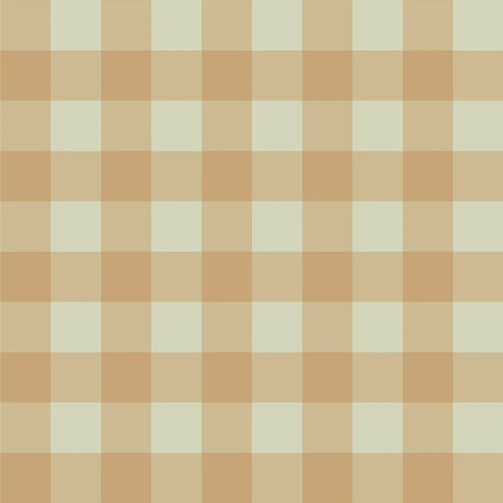 Wallpaper - Check Brown Green - Le Petit Marché Home Furniture