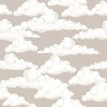 Wallpaper - Classic Velveteen Clouds Beige - Le Petit Marché Home Furniture