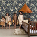 Wallpaper - Clover Blue Wallpaper / Return to Innocence - Le Petit Marché Home Furniture