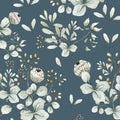 Wallpaper - Clover Blue Wallpaper / Return to Innocence - Le Petit Marché Home Furniture