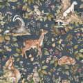 Wallpaper - Cute Forest Animals Dark - Le Petit Marché Home Furniture