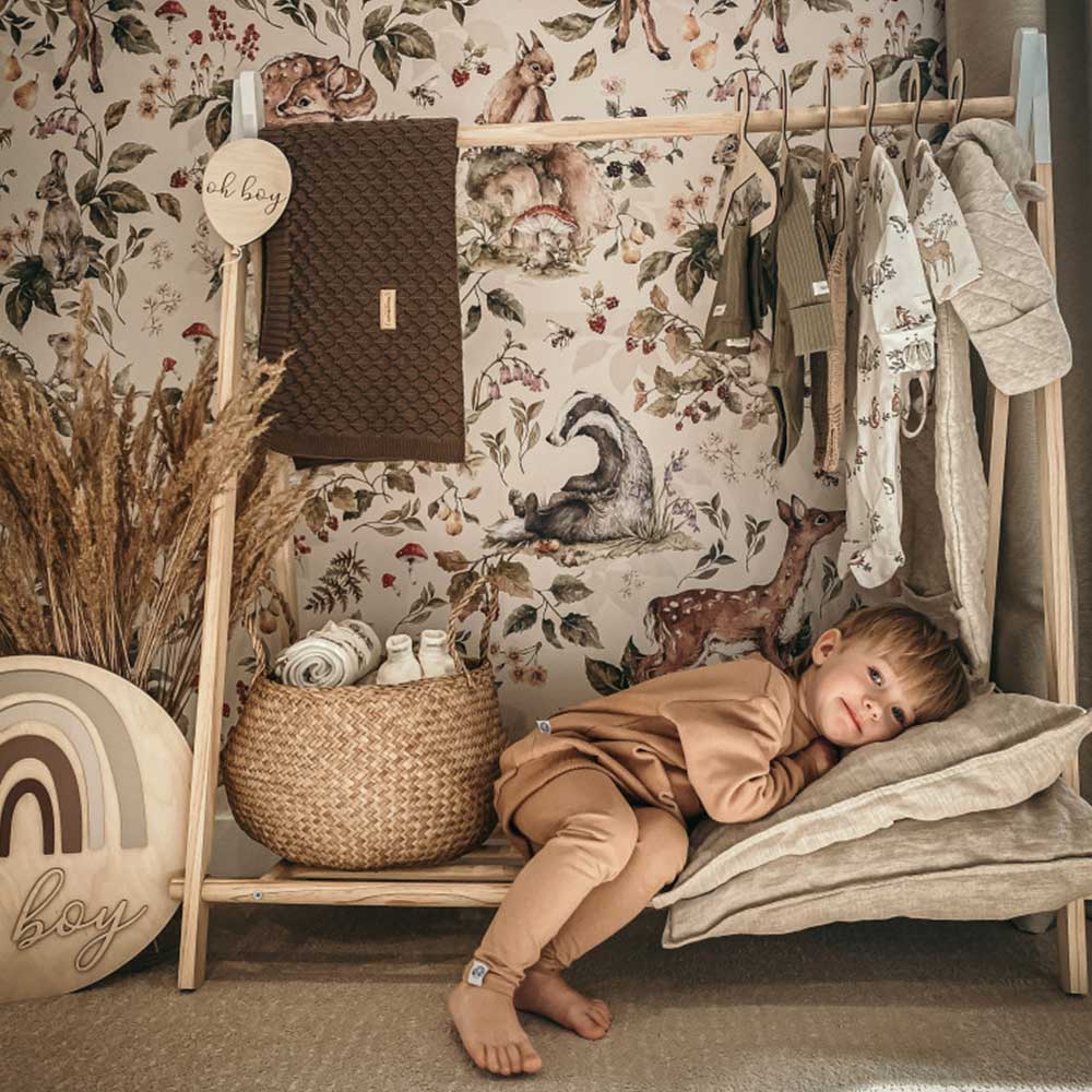 Wallpaper - Cute Forest Animals Light - Le Petit Marché Home Furniture