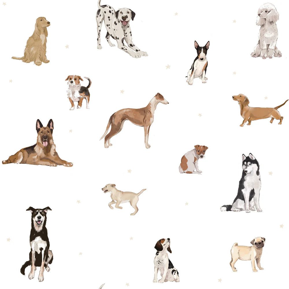 Wallpaper - Dogs are The Best White - Le Petit Marché Home Furniture