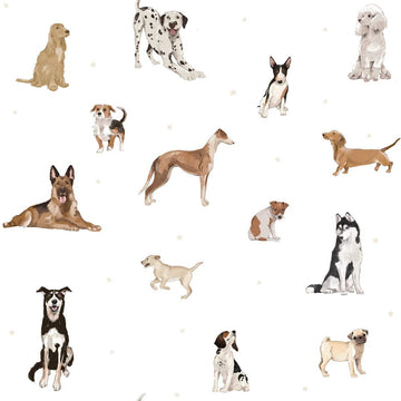 Wallpaper - Dogs are The Best White - Le Petit Marché Home Furniture