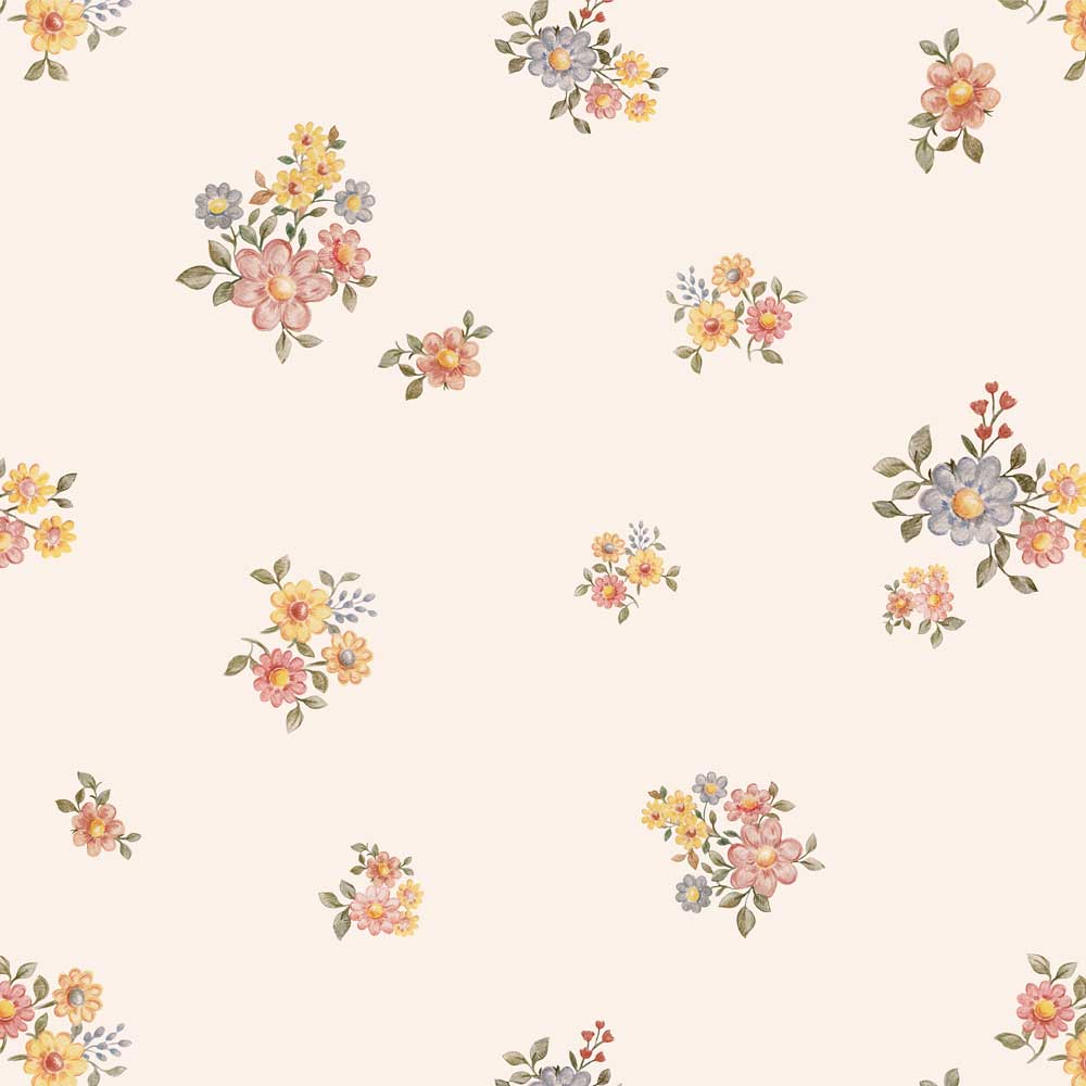 Wallpaper - Flowers Minimini Light - Le Petit Marché Home Furniture