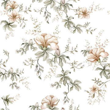 Wallpaper - Flowers Of Wilderness White - Le Petit Marché Home Furniture