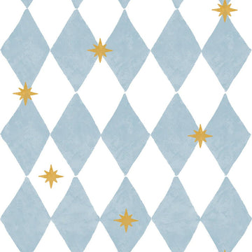 Wallpaper - French Diamonds with Stars - Le Petit Marché Home Furniture
