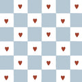Wallpaper - French Hearts Check - Le Petit Marché Home Furniture